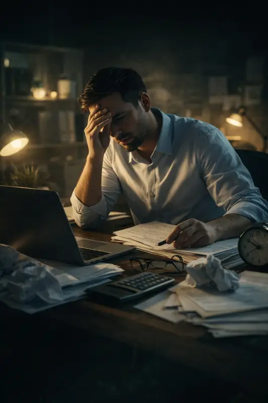 U.S. business owner dealing with payroll and compliance challenges while hiring