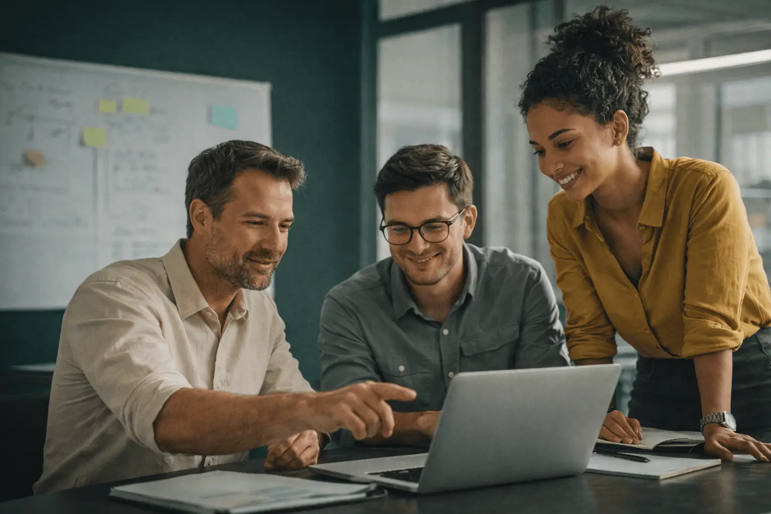 Nearshore staffing team collaborating with U.S. company on remote hiring strategy